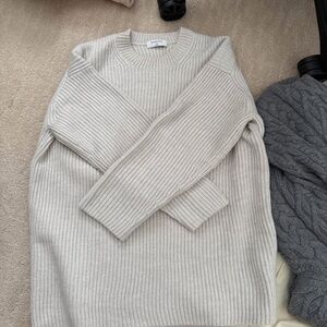 Babaton Ribbed Oversized Crewneck Sweater